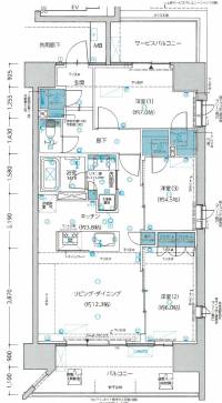 松山市三番町一丁目13番1 松山市三番町 の間取り