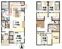 松山市三町1丁目381-11 松山市三町 一戸建 LAVIE三町2401Aの間取り