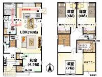 松山市来住町1257番2 松山市来住町 一戸建 LAVIE来住2401Bの間取り