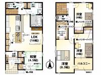 松山市来住町1257番3 松山市来住町 一戸建 LAVIE来住2401Cの間取り