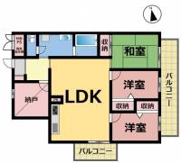 愛媛県松山市千舟町６丁目 シャンボール千舟 の間取り