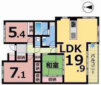 愛媛県松山市土居田町 ジョイフルプラザ土居田 の間取り