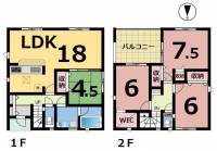 愛媛県松山市土居田町 松山市土居田町 一戸建 の間取り