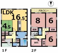 愛媛県松山市吉藤４丁目 松山市吉藤 一戸建 の間取り