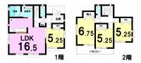 松山市西垣生町 松山市西垣生町 一戸建 A号棟の間取り