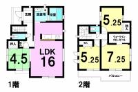 松山市空港通３丁目 松山市空港通り 一戸建 Lの間取り