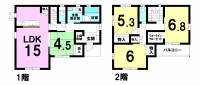 松山市北斎院町 松山市北斎院町 一戸建 の間取り