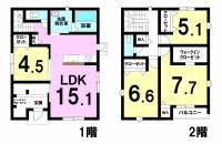 伊予郡松前町筒井 伊予郡松前町筒井 一戸建 の間取り