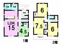 伊予市下吾川 伊予市下吾川 一戸建 E号棟の間取り