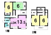 伊予郡砥部町高尾田 伊予郡砥部町高尾田 一戸建 の間取り