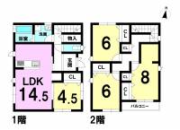 伊予市下吾川 伊予市下吾川 一戸建 の間取り