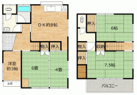 松山市山越1丁目9-21 松山市山越 一戸建 【中古住宅】の間取り