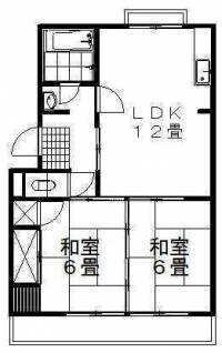 新居浜市東雲町３丁目 東雲マンションB号棟 110の間取り