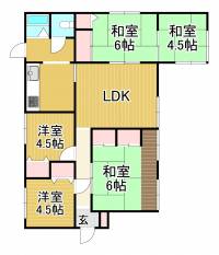 新居浜市郷１丁目 新居浜市郷 一戸建 の間取り