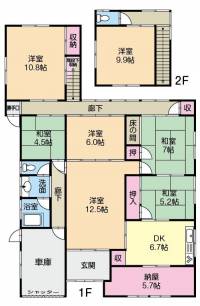 新居浜市八幡３丁目 新居浜市八幡 一戸建 の間取り