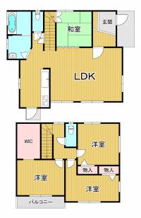 新居浜市萩生 新居浜市萩生 一戸建 の間取り