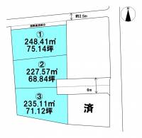 新居浜市郷１丁目 新居浜市郷  2号地の区画図