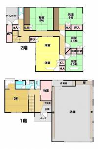 新居浜市船木 事業用一括 の間取り