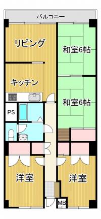 西条市大町 サンシャイン西条 の間取り