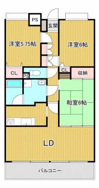 西条市神拝甲 グランドール西条 806の間取り