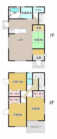 西条市下島山甲 西条市下島山甲 一戸建 の間取り