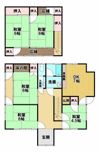 西条市三津屋 西条市三津屋 一戸建 の間取り