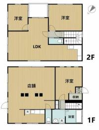 西条市小松町大頭 西条市小松町大頭　店舗住宅 の間取り