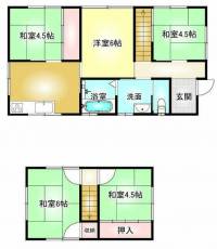 愛媛県新居浜市高田１丁目 新居浜市高田 一戸建 の間取り