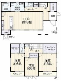 愛媛県新居浜市七宝台町 新居浜市七宝台町 一戸建 の間取り