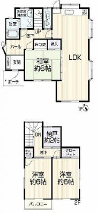 愛媛県新居浜市垣生３丁目 新居浜市垣生 一戸建 の間取り