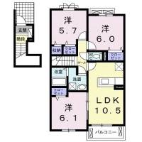 愛媛県新居浜市垣生２丁目 アルコバレーノ ２０３ の外観