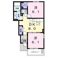 愛媛県新居浜市船木Ｈｅａｒｔ未来Ⅱ　Ａ １０５ の外観