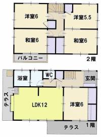 愛媛県新居浜市高津町高津町１戸建て貸住宅 の外観