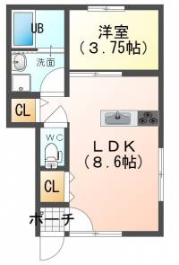 新居浜市高木町11-17  高木町新築アパート　 BC1Fの外観