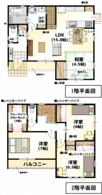 松山市余戸南５丁目 松山市余戸南 一戸建 の間取り