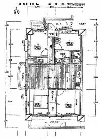 松山市萱町6‐111-1 ダイアパレスシャトーヴュー萱町  の間取り