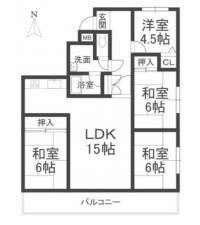 松山市祝谷東町441-33 グレースヒル道後 の間取り