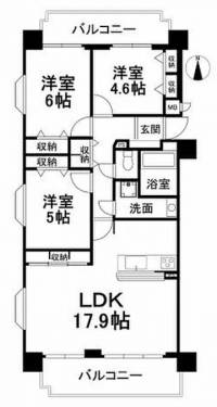 松山市岩崎町1丁目8-37 ダイアパレス道後公園 の間取り