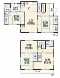 松山市西長戸町69-5 松山市西長戸町 一戸建 の間取り