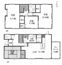 松山市山越町426-9 松山市山越町 一戸建 の間取り