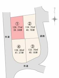 松山市堀江町甲1895-1 松山市堀江町 1号地の区画図