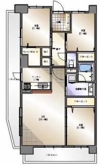 松山市山越1丁目531-2 松山市山越 の間取り