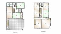 松山市朝日ヶ丘２丁目3-43 松山市朝日ヶ丘 一戸建 の間取り