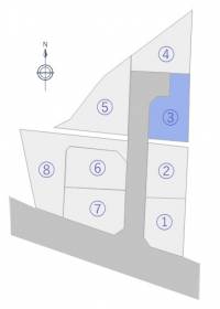 松山市鷹子町687-1 松山市鷹子町 3号地の区画図