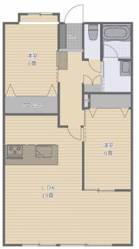 松山市朝生田町５丁目 スペリオアーク朝生田 の間取り