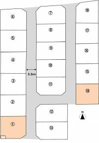 松山市南斎院町 松山市南斎院町 14号地の区画図