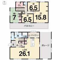 松山市来住町984番25 松山市来住町 一戸建 の間取り