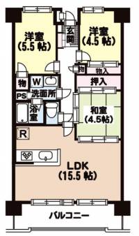 松山市安城寺町305-1 ドゥエル安城寺 609の間取り