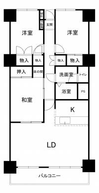 西条市大町１１７６－１ サンシャイン西条 810の間取り