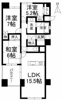 愛媛県松山市築山町12番1 シビルタワーエンブレム の間取り